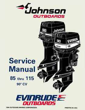 1995 Johnson Evinrude "EO" 90 CV 85 thru 115 Service Repair Manual, P/N 503150, Page 1