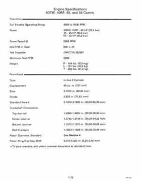 1996 Johnson Evinrude "ED" 40 thru 55 2-Cylinder Service Repair Manual, P/N 507124, Page 18