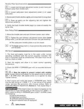 1996 Johnson Evinrude "ED" 40 thru 55 2-Cylinder Service Repair Manual, P/N 507124, Page 49