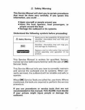 1996 Johnson Evinrude "ED" 90 CV 88 thru 115 Service Repair Manual, P/N 507126, Page 2