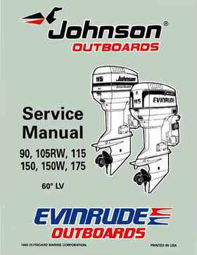1997 Johnson Evinrude "EU" 90, 105RW, 115, 150, 150W, 175 60 LV Service Repair Manual, P/N 507268, Page 1