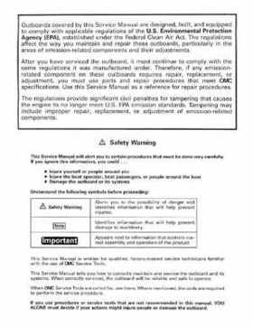 1998 Johnson Evinrude EC 5 thru 15 HP Four Stroke Service Repair Manual P/N 520203, Page 2
