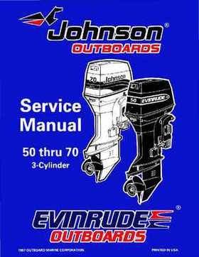 1998 Johnson Evinrude EC 50 thru 70 HP 3-Cylinder Service Repair Manual P/N 520208, Page 1