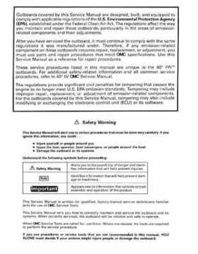 1999 "EE" Evinrude 200, 225 V6 FFI Outboards Service Repair Manual, P/N 787025, Page 2