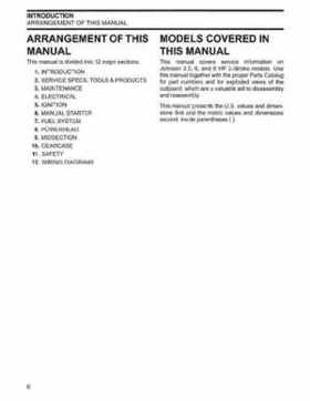 2002/2003 Johnson SN/ST 2 Stroke 3.5, 6 8 HP Outboards Service Repair Manual, PN 5005466, Page 7