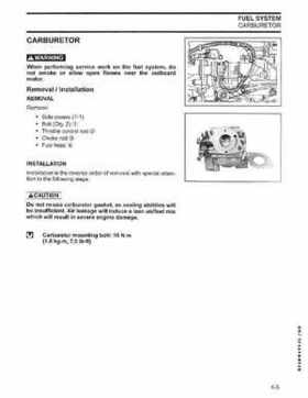 2003 ST 4 Stroke 9.9/15HP Johnson outboards Service Repair Manual P/N 5005714, Page 87
