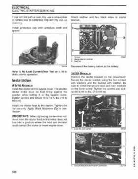 2004 SR Johnson 2 Stroke 9.9, 15, 25, 30 HP Outboards Service Repair Manual P/N 5005638, Page 107