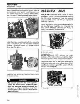 2004 SR Johnson 2 Stroke 9.9, 15, 25, 30 HP Outboards Service Repair Manual P/N 5005638, Page 205
