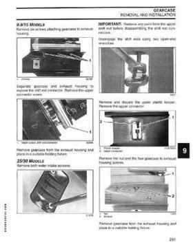2004 SR Johnson 2 Stroke 9.9, 15, 25, 30 HP Outboards Service Repair Manual P/N 5005638, Page 262