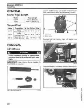 2004 SR Johnson 2 Stroke 9.9, 15, 25, 30 HP Outboards Service Repair Manual P/N 5005638, Page 295