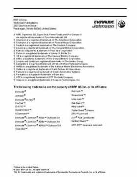2008 Evinrude E-TEC 55MFE Technical Manual, Page 2