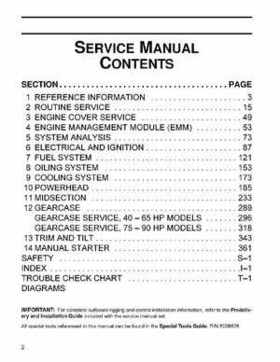 2012 2013 2014 Evinrude E-TEC 40 50 60 75 90 HP Outboard Repair Service Manual, Page 2
