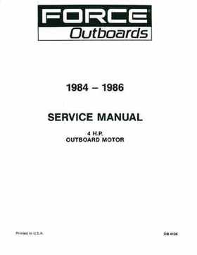1984-1986 Mercury Force 4HP Outboards Service Manual, Page 1