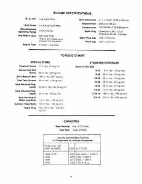 1984-1986 Mercury Force 4HP Outboards Service Manual, Page 6