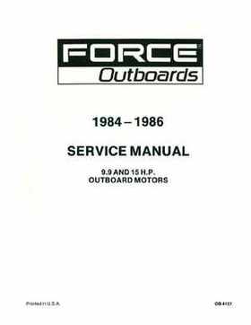 1984-1986 Mercury Force 9.9 and 15HP Outboards Service Manual, Page 1