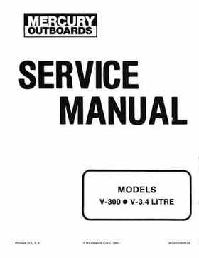1985 Mercury Outboard V-300 V-3.4L Shop Service Manual, Page 1