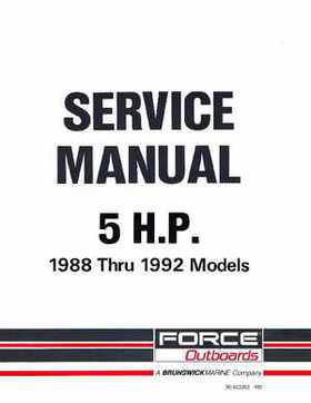 1988-1992 Mercury Force 5HP Outboards Service Manual, Page 1