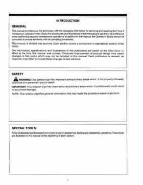 1988-1992 Mercury Force 5HP Outboards Service Manual, Page 4