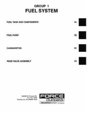 1988-1995 Mercury Force 5HP Outboards Service Manual, 90-823263 793, Page 12
