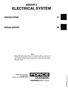 1988-1995 Mercury Force 5HP Outboards Service Manual, 90-823263 793, Page 85