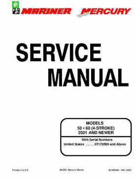 2001 Mercury Mariner 50-60HP Factory Service Manual, Page 1
