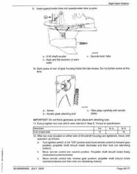 2005+ Mercury Verado 4 Stroke 200/225/250/275 6 gear housing Service Manual, Page 81