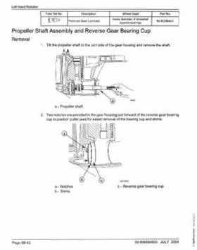 2005+ Mercury Verado 4 Stroke 200/225/250/275 6 gear housing Service Manual, Page 124