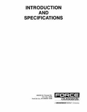 Mercury Force 9.9, 15HP Outboards Service Manual, Page 3