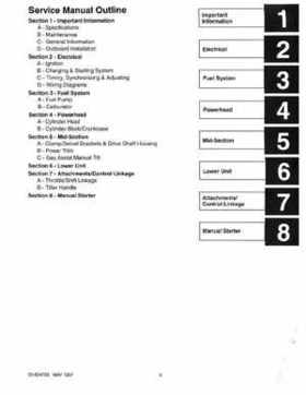 Mercury Mariner 25HP 4-Stroke Outboard Service Manual 1997, Page 4