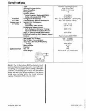 Mercury Mariner 25HP 4-Stroke Outboard Service Manual 1997, Page 91