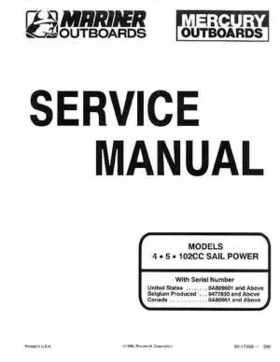 Mercury Mariner 4, 5 102CC Sail 1990 Outboard Service Shop Manual, Page 1