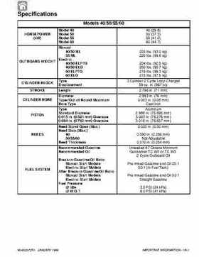 Mercury Mariner Outboard 40/50/55/60 2-stroke Service Manual, Page 7