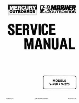 Mercury Mariner V-250 V-275 Outboard Service Shop Manual 1990, Page 1