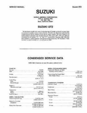 Suzuki 2-15HP outboard motors Service Manual, Page 1