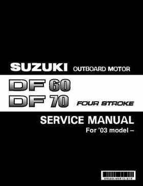 Suzuki 2003-2007 DF60 DF70 Outboard Motors Service Manual, Page 1