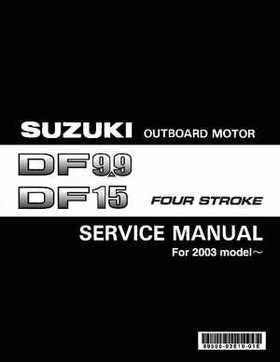 2003+ Suzuki DF9.9/DF15 four stroke outboard motors service manual, Page 1