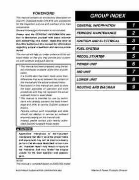 2003+ Suzuki DF9.9/DF15 four stroke outboard motors service manual, Page 2