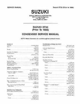 Suzuki 30-40HP outboard motors Service Manual, Page 1