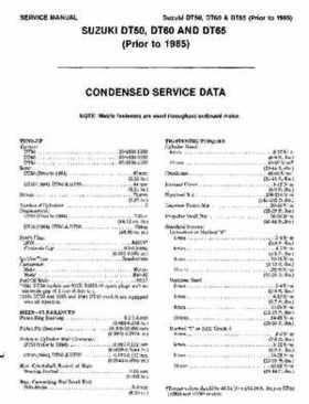 Suzuki 50-85HP outboard motors Service Manual, Page 1