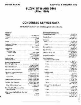 Suzuki 50-85HP outboard motors Service Manual, Page 11