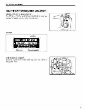 Suzuki DF200/DF225/DF250 V6 4-Stroke Outboards Service Manual, Page 9