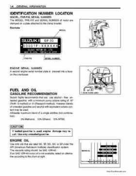 Suzuki DF25/DF30 Four Stroke Service Manual, Page 8