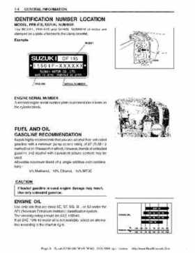 Suzuki outboards: DF90 100 DF115 DF140 from 2001 to 2009 repair manual, Page 8