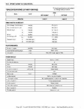 Suzuki outboards: DF90 100 DF115 DF140 from 2001 to 2009 repair manual, Page 410