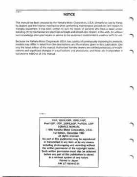 Yamaha 115-225 HP Outboards Service Manual, Page 2