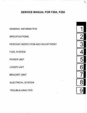 1998-2006 Yamaha F20/F25 Outboards Service Manual, Page 3