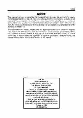 1998 Yamaha 25J, 30D, 25X, 30X outboards Factory Service Manual, Page 2