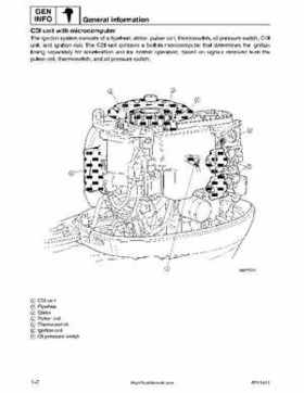 2001-2002 Yamaha 50HP F50Z/T50Z Ouboard 4-stroke engines service manual, Page 10