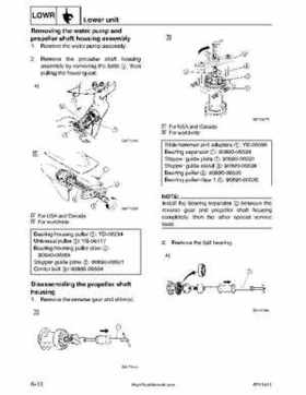 2001-2002 Yamaha 50HP F50Z/T50Z Ouboard 4-stroke engines service manual, Page 204