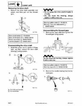 2001-2002 Yamaha 50HP F50Z/T50Z Ouboard 4-stroke engines service manual, Page 249